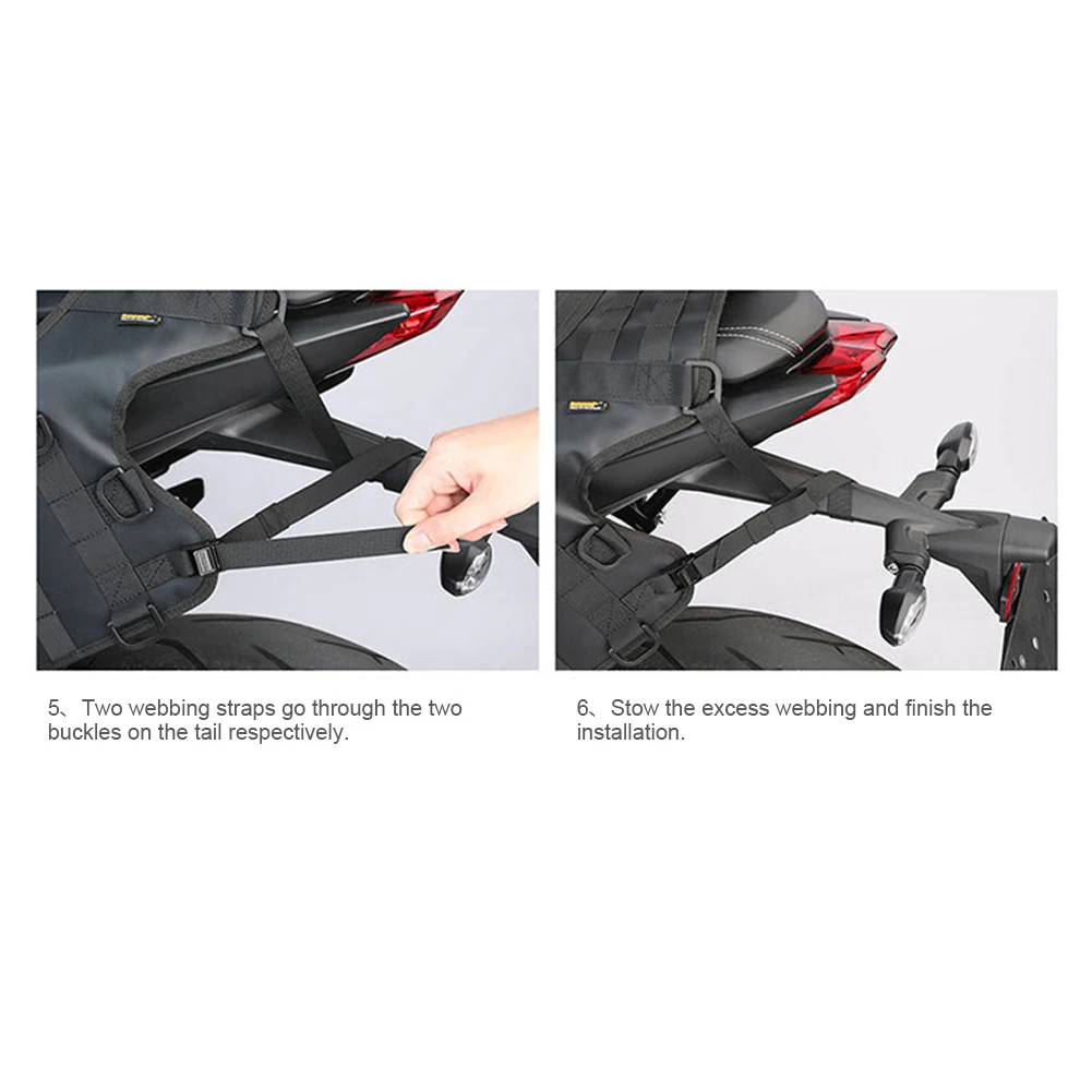Bolsa para SILLÍN de motocicleta, Base para motores, bolsa para asiento trasero, instalación de almohadilla, bolsa trasera para motocicleta/bolsa de asiento, accesorios para Motocross - imagen 5