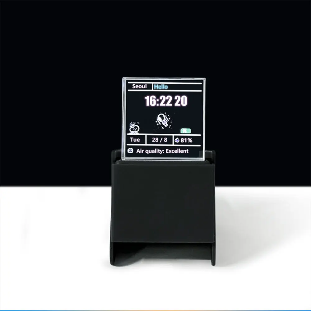 Placa ESP32 S3, estación meteorológica inteligente de escritorio holográfica de cristal prismático LCD de 1,3 pulgadas con animación GIF y álbumes de fotos - imagen 2