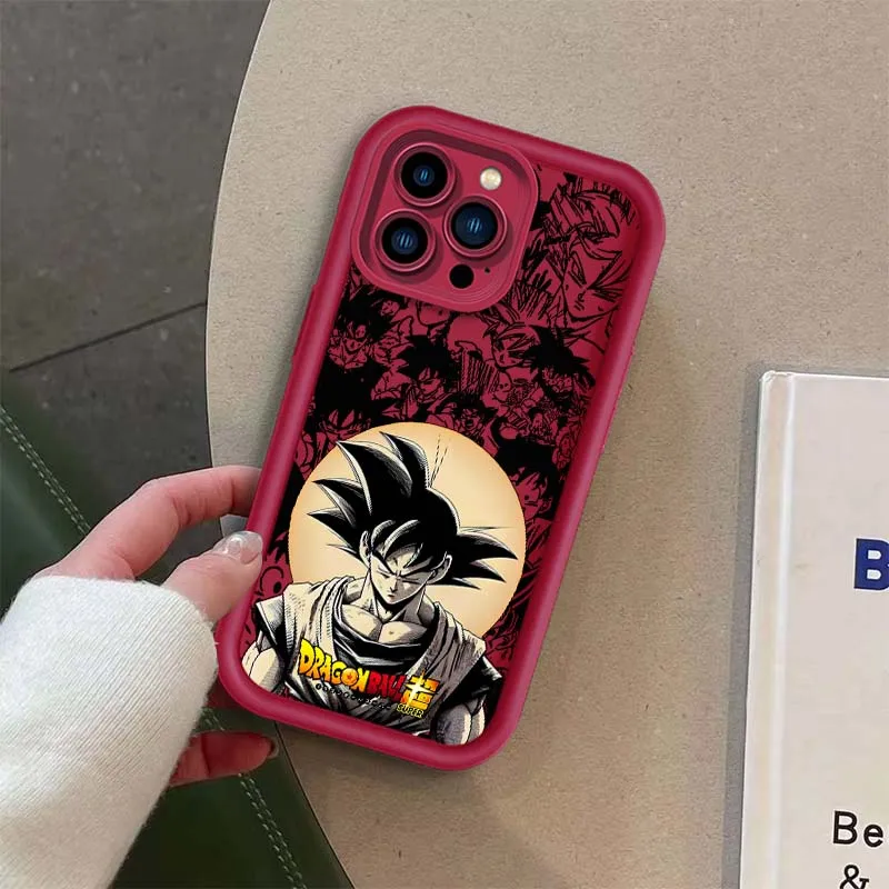 D-Dragon Ball Art Son Goku Cool funda para Apple iPhone 17 16 15 14 13 12 11 Plus Pro Max Eye Ladder funda de teléfono - imagen 5