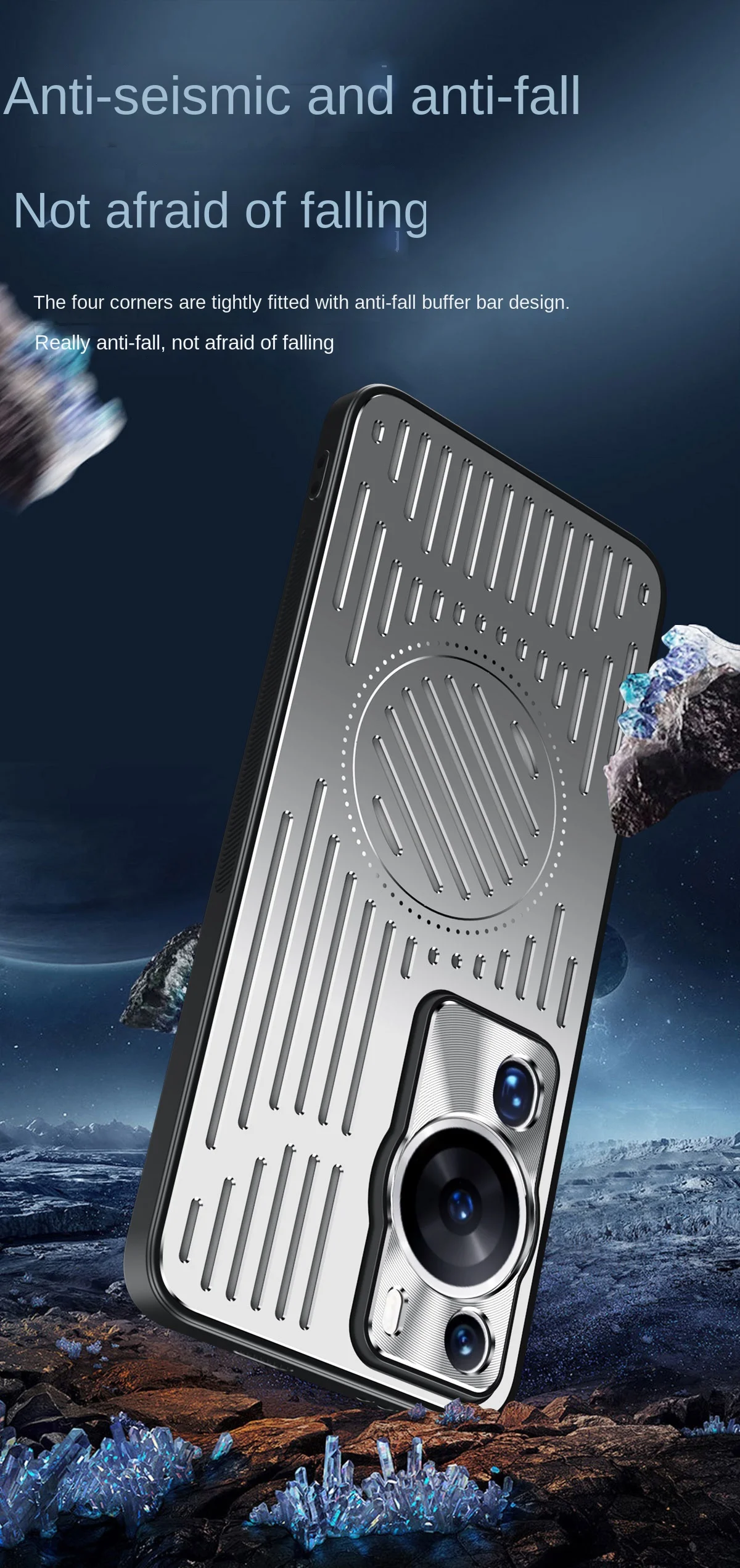 Para Huawei P60 P50 P40 Pro funda de lujo dura magnética aleación de aluminio contraportada fundas protectoras para Huawei Mate 50 40 Pro Shell - imagen 3