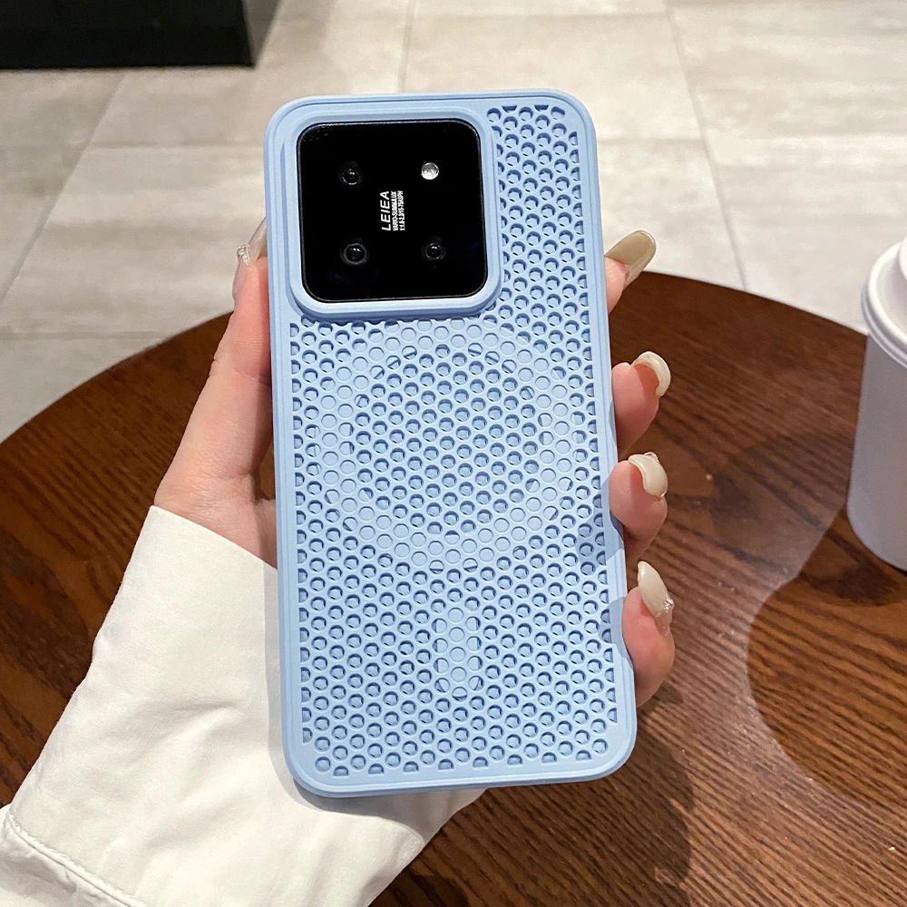 Funda de teléfono de lujo con disipación de calor Magsafe para Xiaomi 15 14 Pro 13 Redmi K70 K60 funda protectora de PC de malla de refrigeración Ultra mate - imagen 2