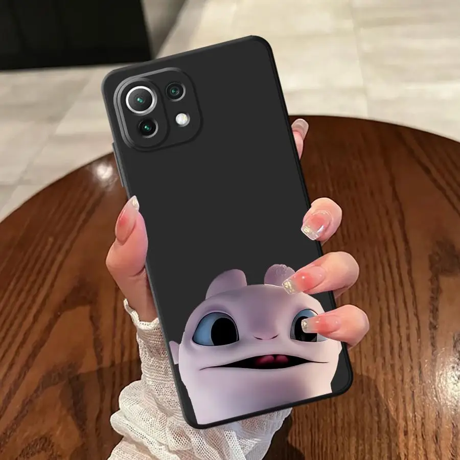 Funda para Xiaomi Mi 12X 11 12 13 Lite 10T 11T 12T Pro 13 14 15 Pro funda de teléfono suave negra dibujos animados lindo dragón - imagen 4