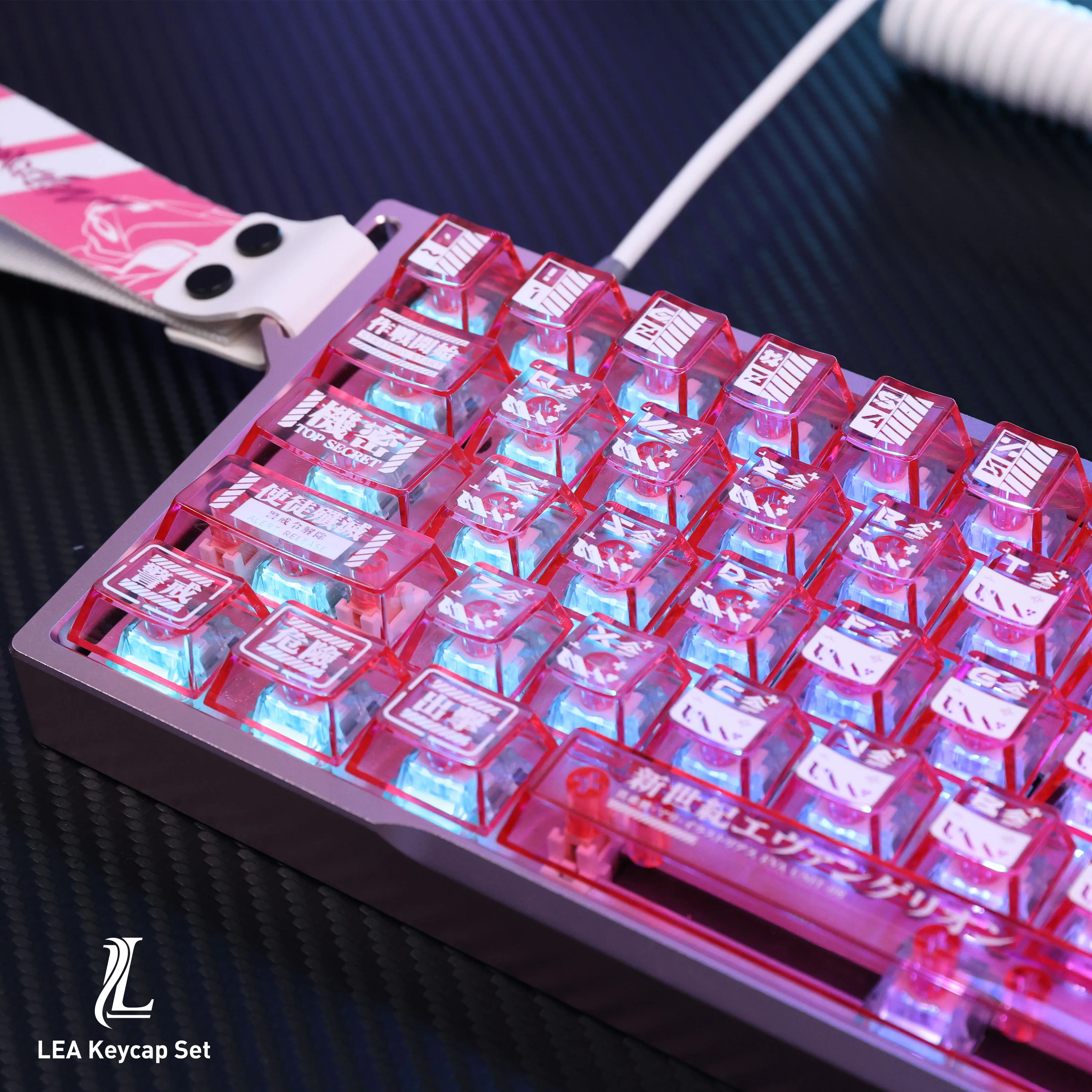 Makiwa Translucent Keycaps Cherry Pc Personalizado 121 Teclas Rosa Translúcido Dibujos Animados Anime Keycaps - imagen 2