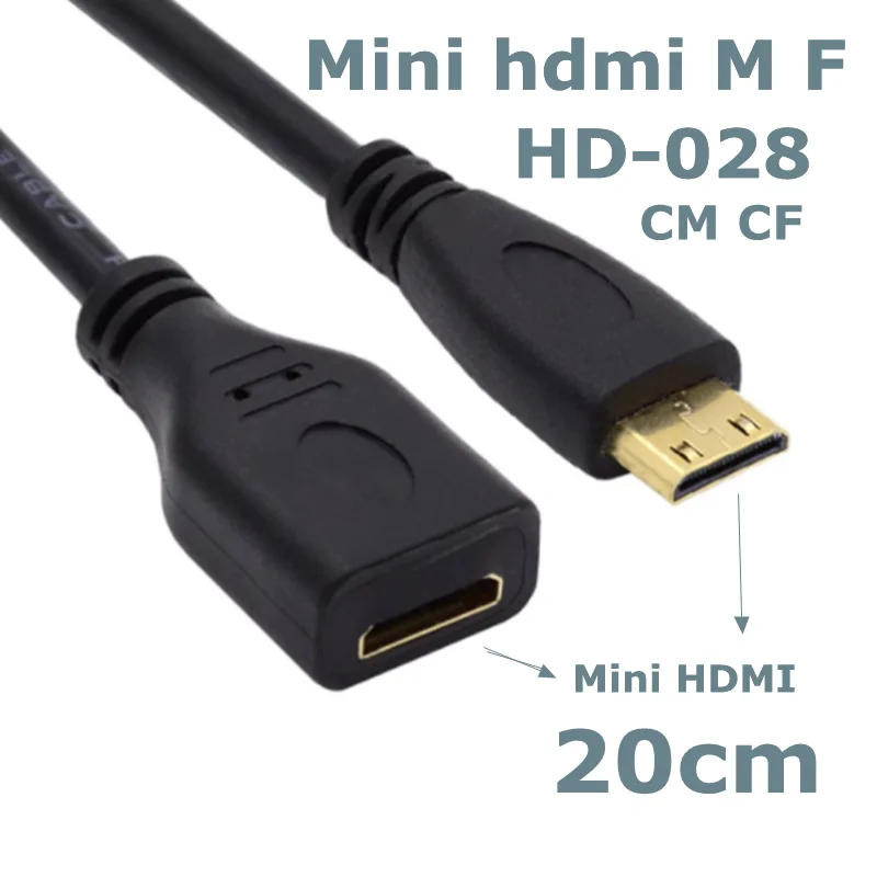 20 cm Micro Mini HDMI - compatible macho/hembra a cámara A/C/D macho/hembra, tableta, computadora, conexión de vídeo de TV Cable HD - imagen 3