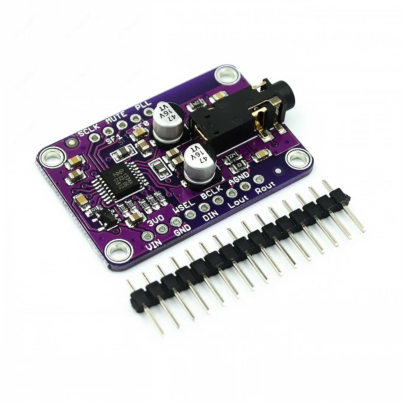 Módulo DAC 1334 UDA1334A I2S DAC Placa de módulo decodificador estéreo de audio para Arduino 3,3 V - 5 V