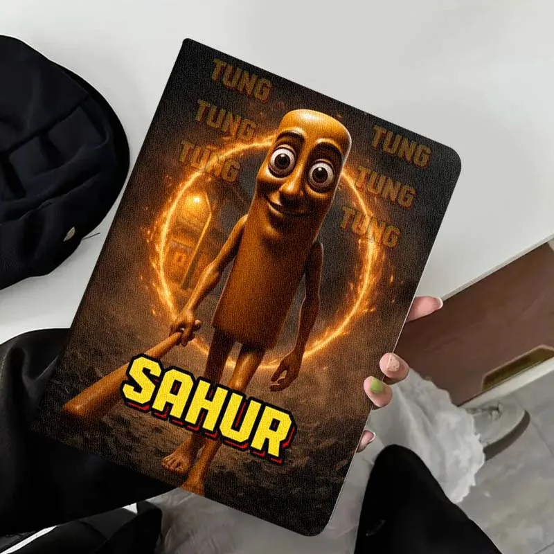 TungTungSahur brainrot para iPad Pro Air Mini 1 2 3 4 5 6 7 7th 8th 9th 10th 11th 10,2 9,7 10,5 10,9 11 12,9 funda para tableta - imagen 5