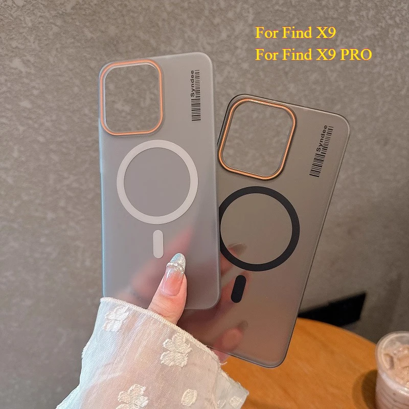 Para Magsafe mate Pc funda translúcida para Oppo Find X9 Pro carga inalámbrica magnética parachoques a prueba de golpes para OPPO Find X 9 X9pro - imagen 2