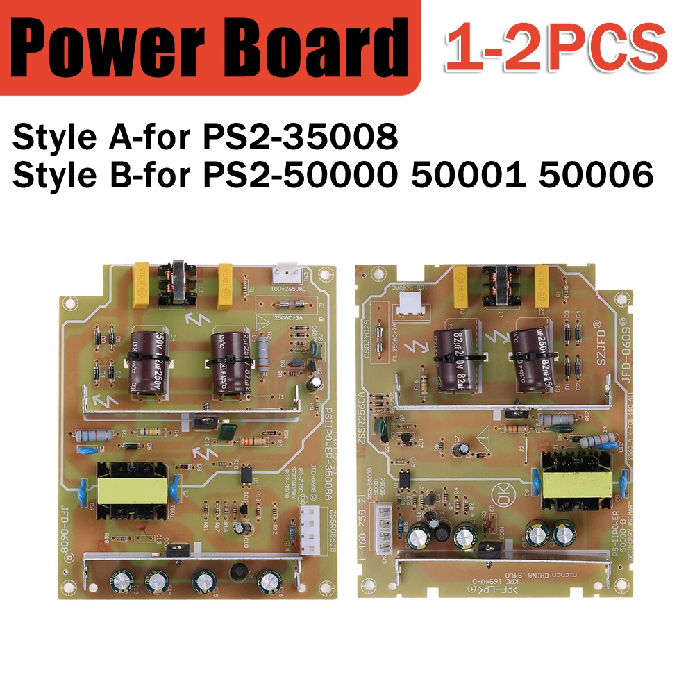 Piezas de reparación de placa de fuente de alimentación para PS2 Fat Console 35008/50000 50001 50006 adaptador de corriente 110-220V reemplazo
