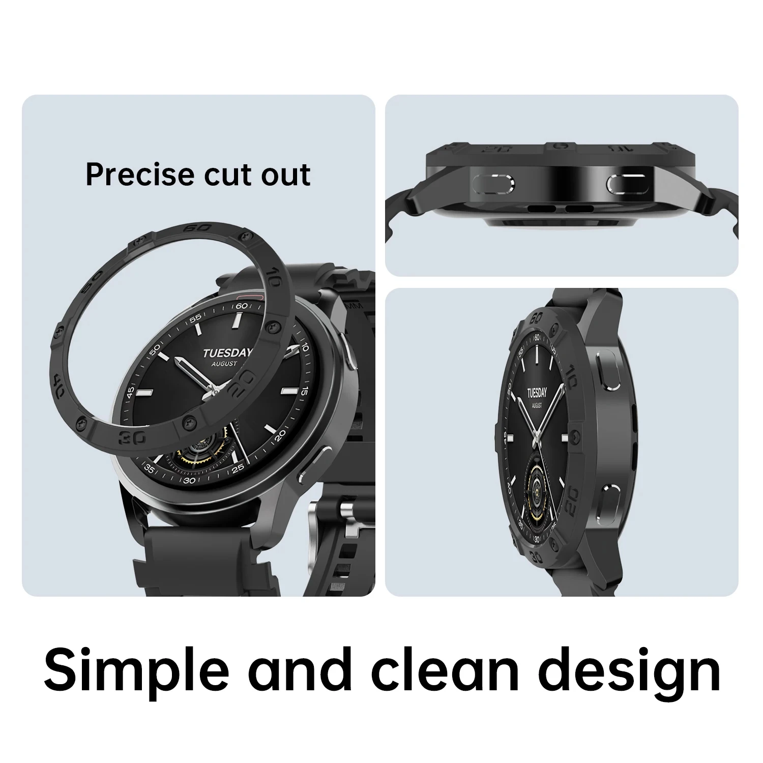 SIKAI-funda protectora de pantalla antiarañazos, ligera, a prueba de golpes, para Xiaomi Watch S3, funda para reloj inteligente - imagen 4
