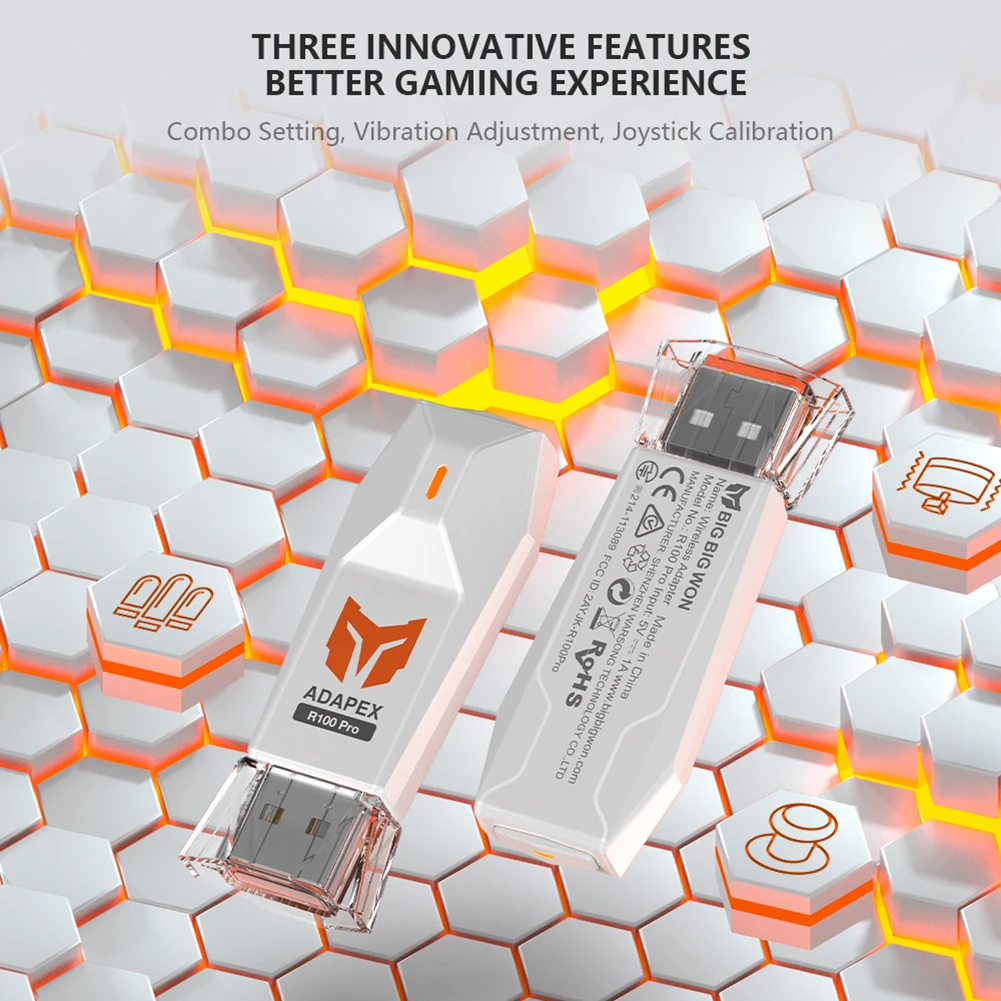 BIGBIG WON R100 Pro adaptador inalámbrico USB para Windows PC Switch PS4 PS5 XBOX One S - imagen 2