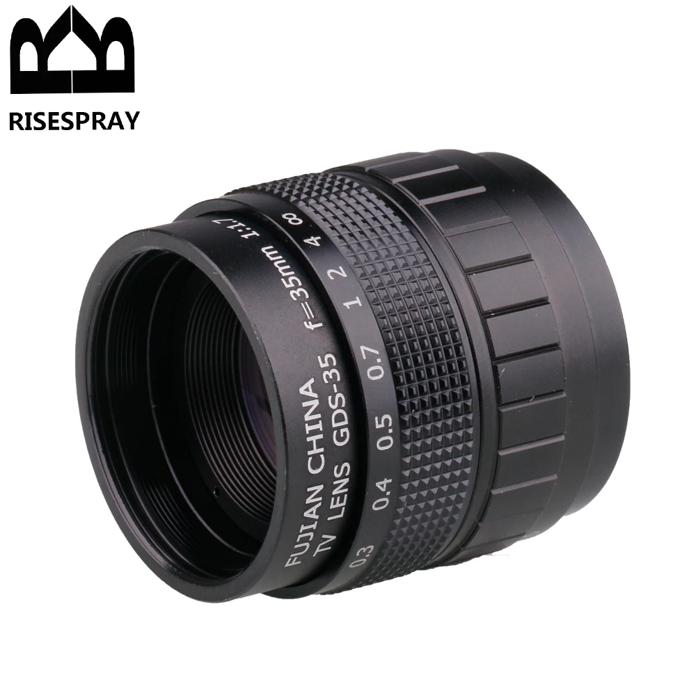 35mm F1.7 CCTV TV película lente C montaje + juego de anillos adaptadores para Sony NEX Olympus Panasonic M4/3 Canon EOSM/EOSR FUJI FX Nikon Z montaje - imagen 3