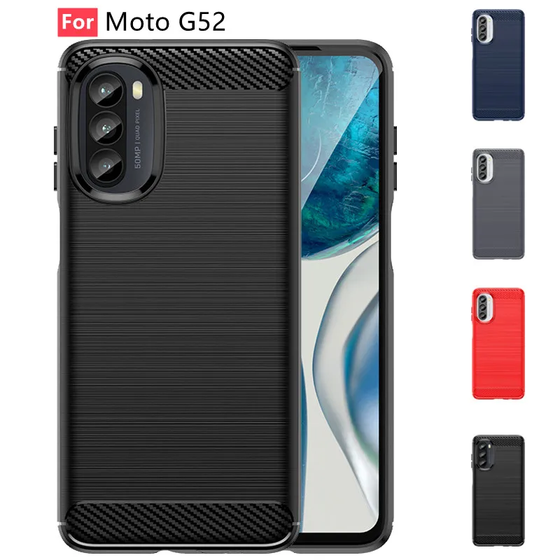 Para cubierta Motorola Moto G52 funda para Moto G52 Coque Original suave TPU funda para Moto G60S E20 E30 E40 G10 G20 G30 G22 G52 Fundas