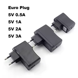AC 110V-240V a DC 5V 0.5A 1A 2A 3A USB a adaptador de enchufe europeo cargador USB fuente de alimentación carga de viaje Universal