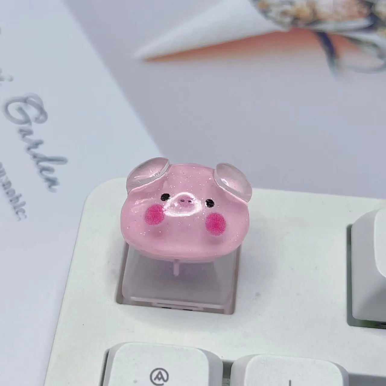 Bonitos teclas de estrella transparentes, teclado mecánico de cerdo personalizado, teclas de ordenador especiales transparentes R4 ESC - imagen 3