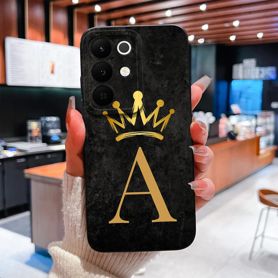 Funda de teléfono para Realme C85 Pro, Funda protectora con letras de corona a la moda para Realme C 85, Funda anticaída de silicona líquida suave - imagen 3