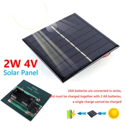 Mini Panel Solar 2W para Cargar Baterías AA Recargables