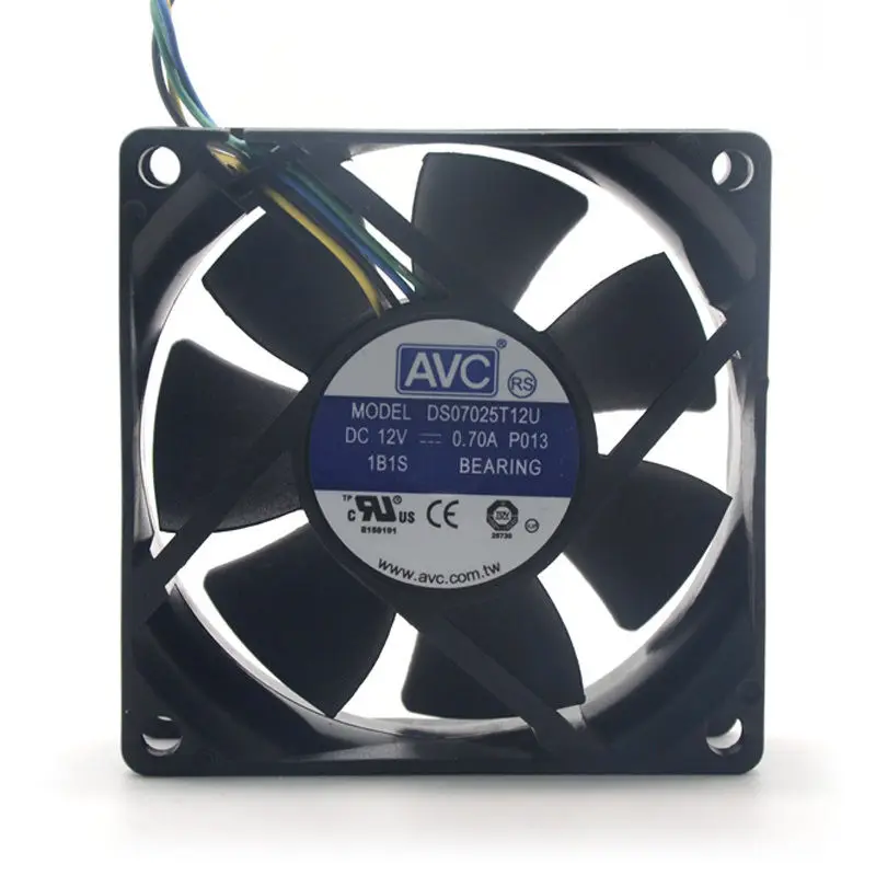 Ventilador Refrigeración PC 70mm 4 Pines PWM 12V – AVC DS07025T12U - imagen 2