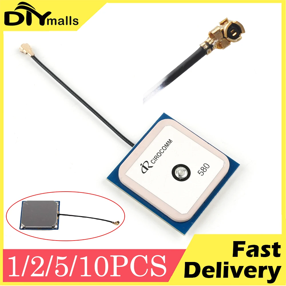 1/2/5/10 Uds Beitian BT-580 Cirocomm antena GPS antena interna activa 32db antena cerámica de alta ganancia SIM808 1575,42 MHZ 50Ω