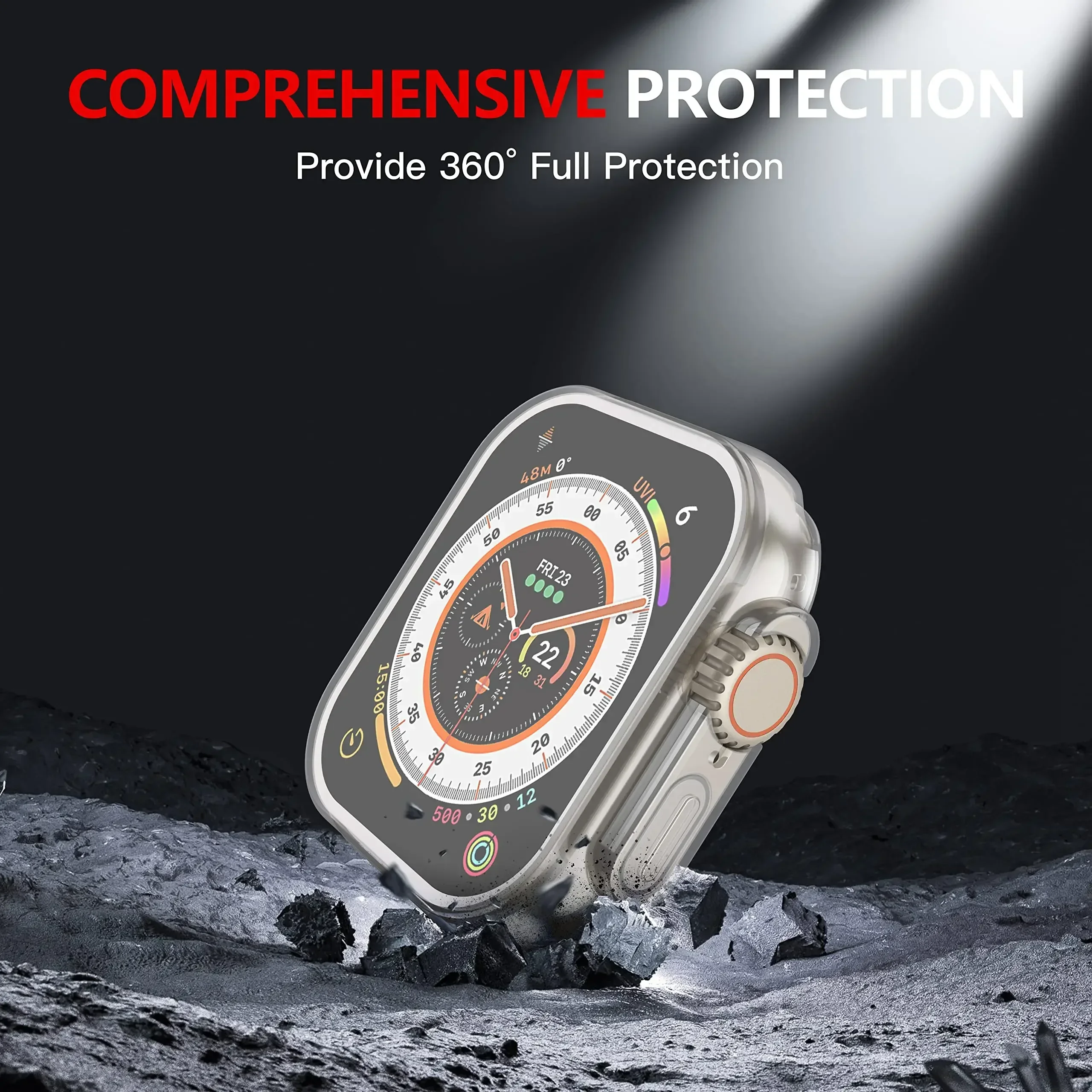 Funda transparente para Apple Watch Ultra, Protector de pantalla, 49MM, Series 9, 8, 7, SE, 6, 5, 4, 3, 45MM, 41MM, 44MM, 40MM - imagen 4