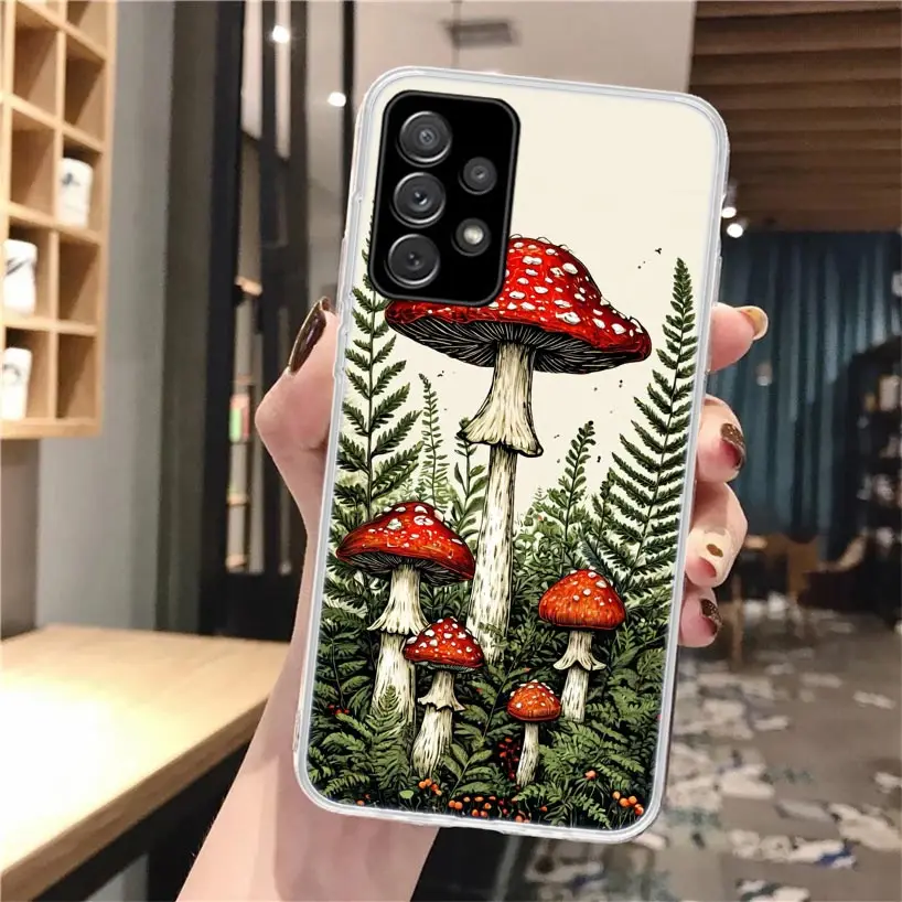 Funda de teléfono de silicona con forma de seta colorida para Samsung Galaxy A52 A51 A50S A42 A32 A22 A12 A02S A30S A20S A10S A41 A31 A21S A40 A30 A7 - imagen 2