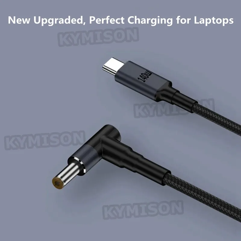 Cable cargador Universal para ordenador portátil Asus, adaptador de corriente CC, convertidor, 65W, 90W, 140W, USB C, PD a DC, para Dell Hp 5,5x2,5 7,4x5,0 4,5x3,0mm - imagen 3