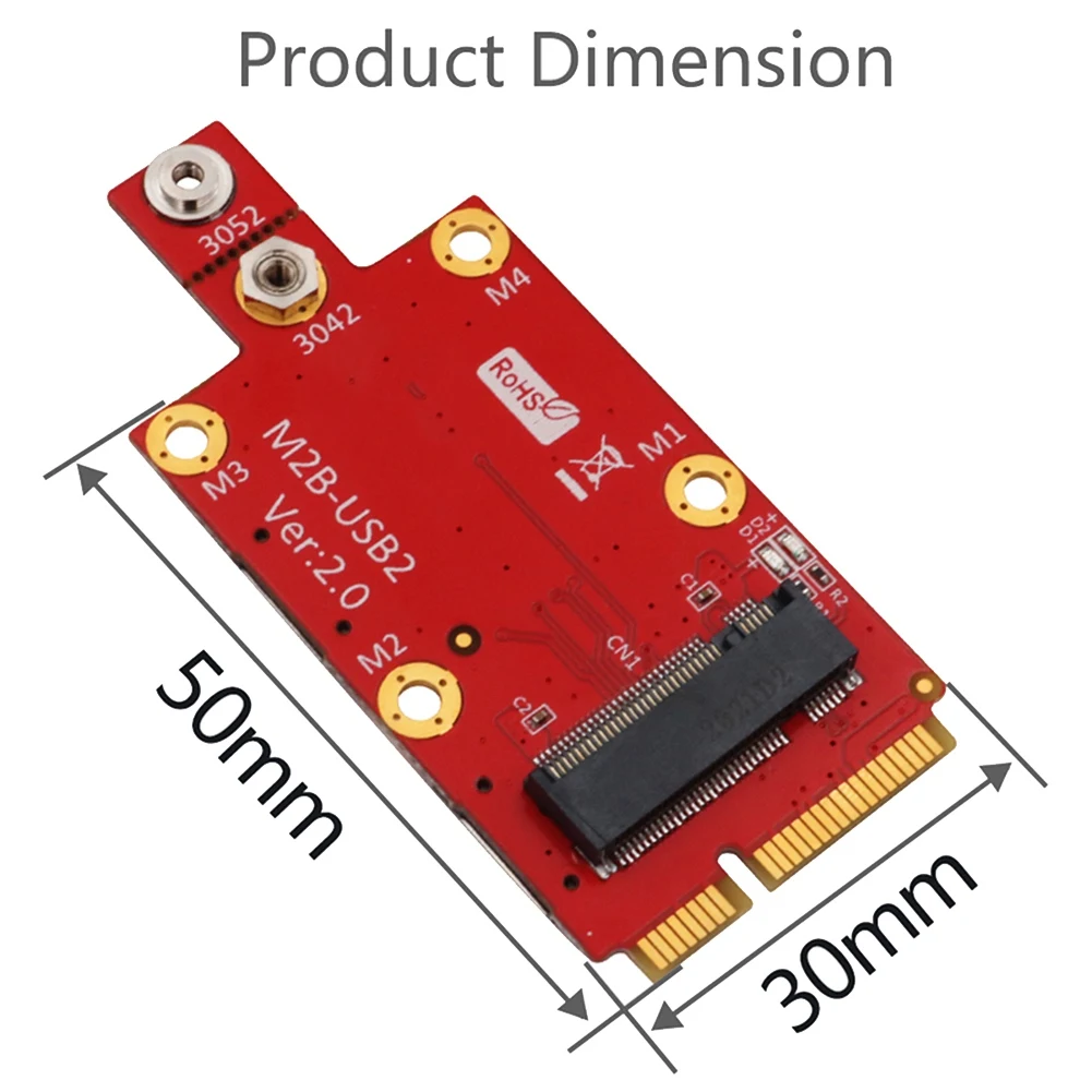 Convertidor M2 a Mini PCIE, tarjeta elevadora con ranura Dual para tarjeta NANO SIM, adaptador M.2 Key B a Mini PCI-E compatible con 3G/4G/5G - imagen 4