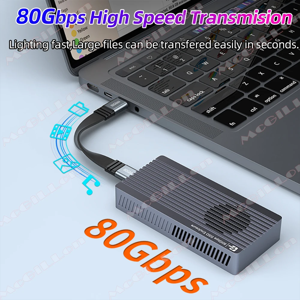 Cable de carga rápida PD240W tipo C a tipo C Cable de vídeo Thunderbolt 5 8k @ 60Hz Cable de datos de 80Gbps adecuado para iPhone 17 Samsung - imagen 3