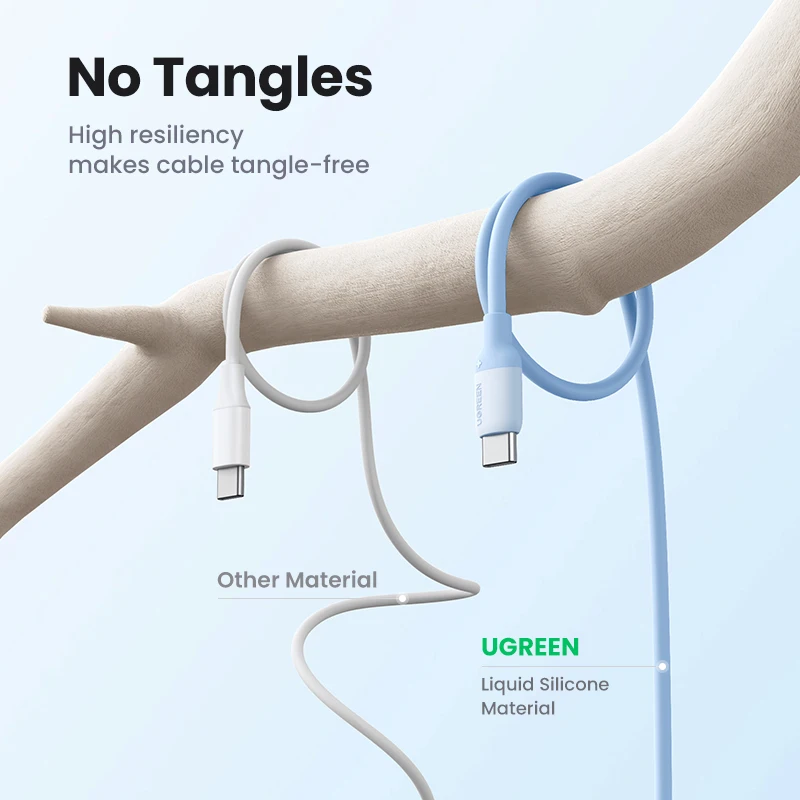 Cable UGREEN flexible y resistente para carga rápida