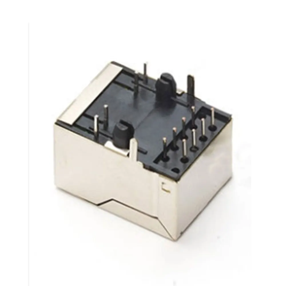 YUXI 1 enchufe hembra RJ45 con luz LED HR 911105 Un HY 911105 Una interfaz de filtro de ángulo recto del conector jack de red - imagen 2