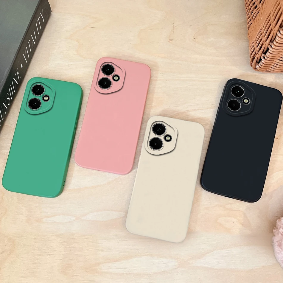 Funda para Honor 400 Pro / Honor 400 Lite Color sólido suave de alta calidad cubierta trasera de silicona líquida anticaída carcasa de teléfono Simple