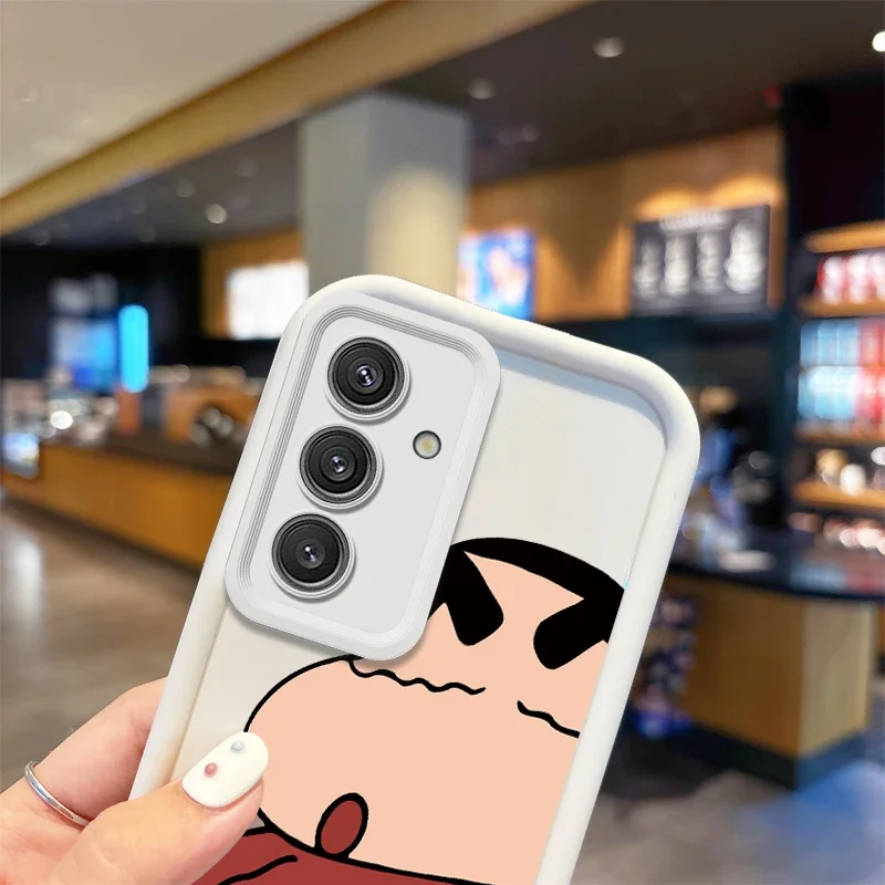 Funda blanda de TPU con dibujos animados de Anime c-pentón s-shinchan para Samsung Galaxy S24 S23 S22 S21Ultra Plus S23 S21 S20 FE nueva funda a prueba de golpes - imagen 5