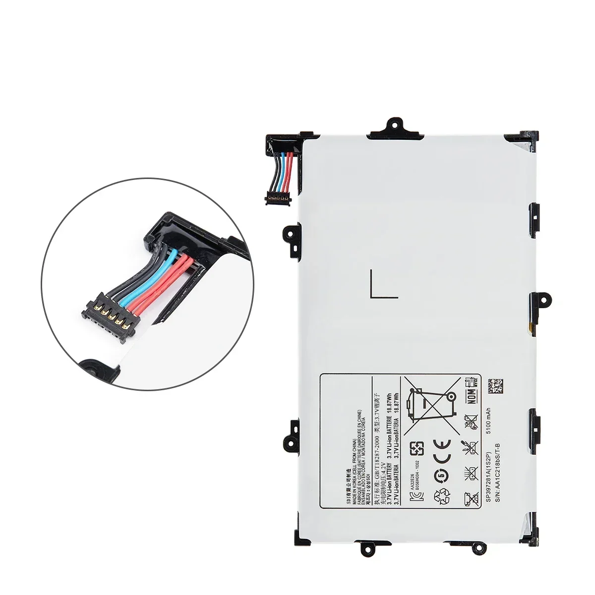 Batería de repuesto para tableta SP397281A SP397281A(1S2P) 5100mA de alta calidad para Samsung Galaxy Tab 7,7 P6800 i815 P6810 + herramientas - imagen 2