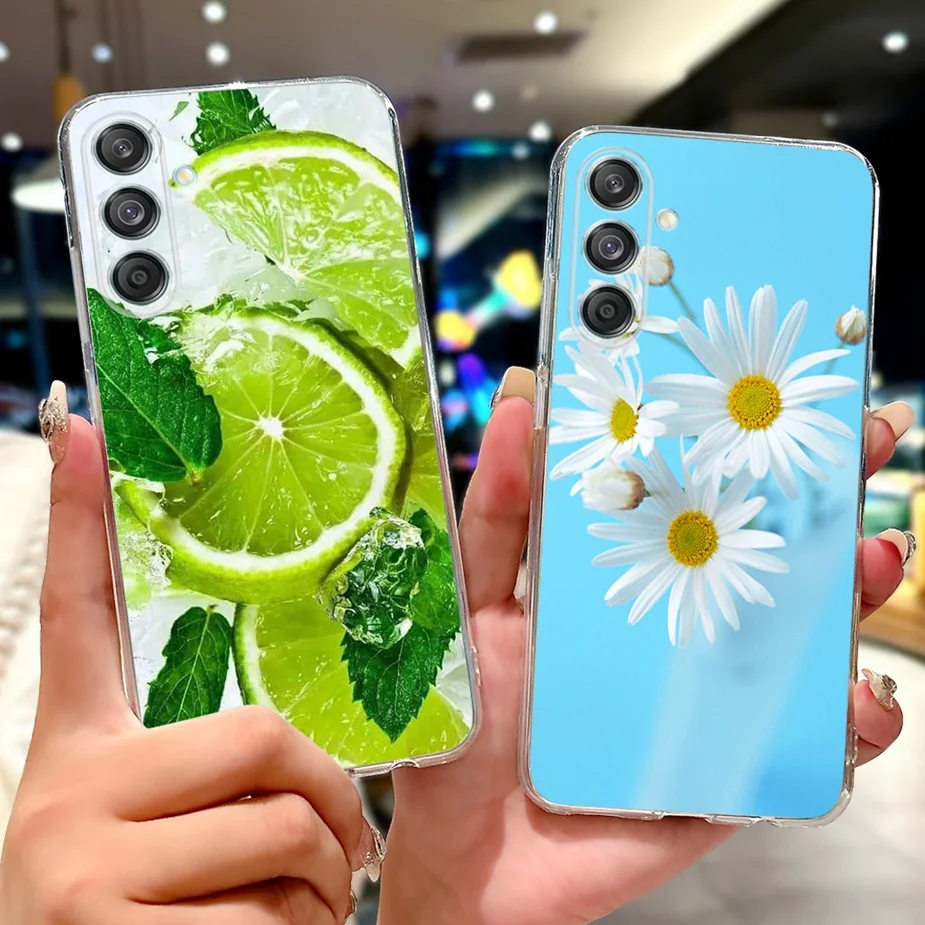 Para Samsung Galaxy M55 5G funda SM-M556B funda pintada de lujo funda de silicona suave para Samsung M55 M 15 Galaxy M15 5G Fundas parachoques - imagen 4