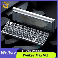 Weikav Max102 Teclado mecánico de aleación de aluminio Kits de teclado para juegos Qmk inalámbrico de tres modos Bluetooth regalo de gran configuración
