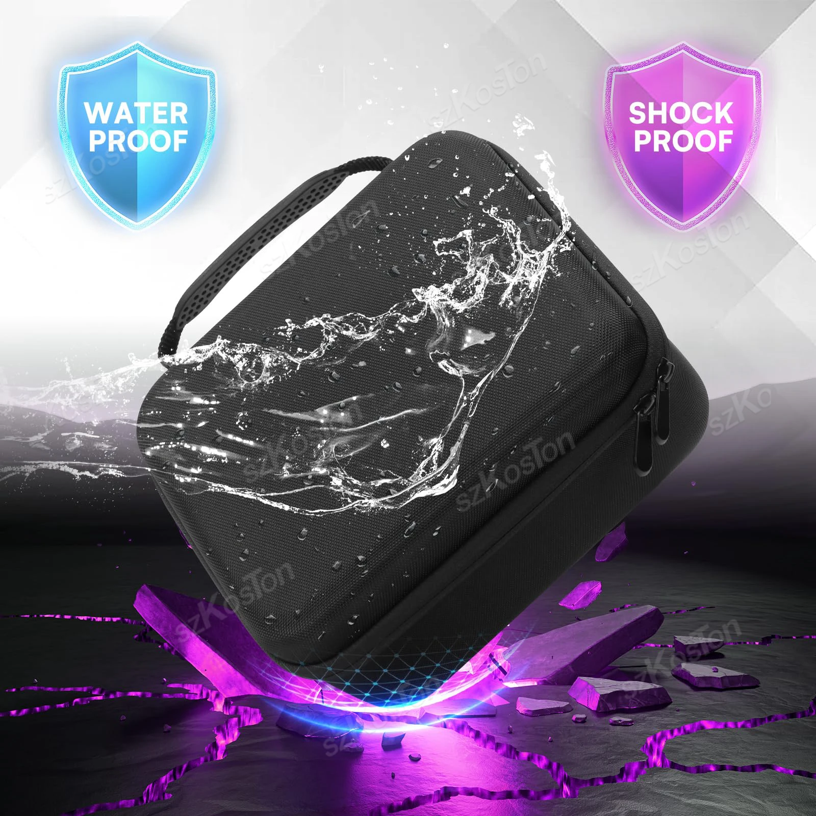 Estuche de transporte duro Compatible con Shure SM7B MV7/MV7X micrófono Vocal dinámico bolsa de almacenamiento protectora de viaje accesorios de micrófono - imagen 5