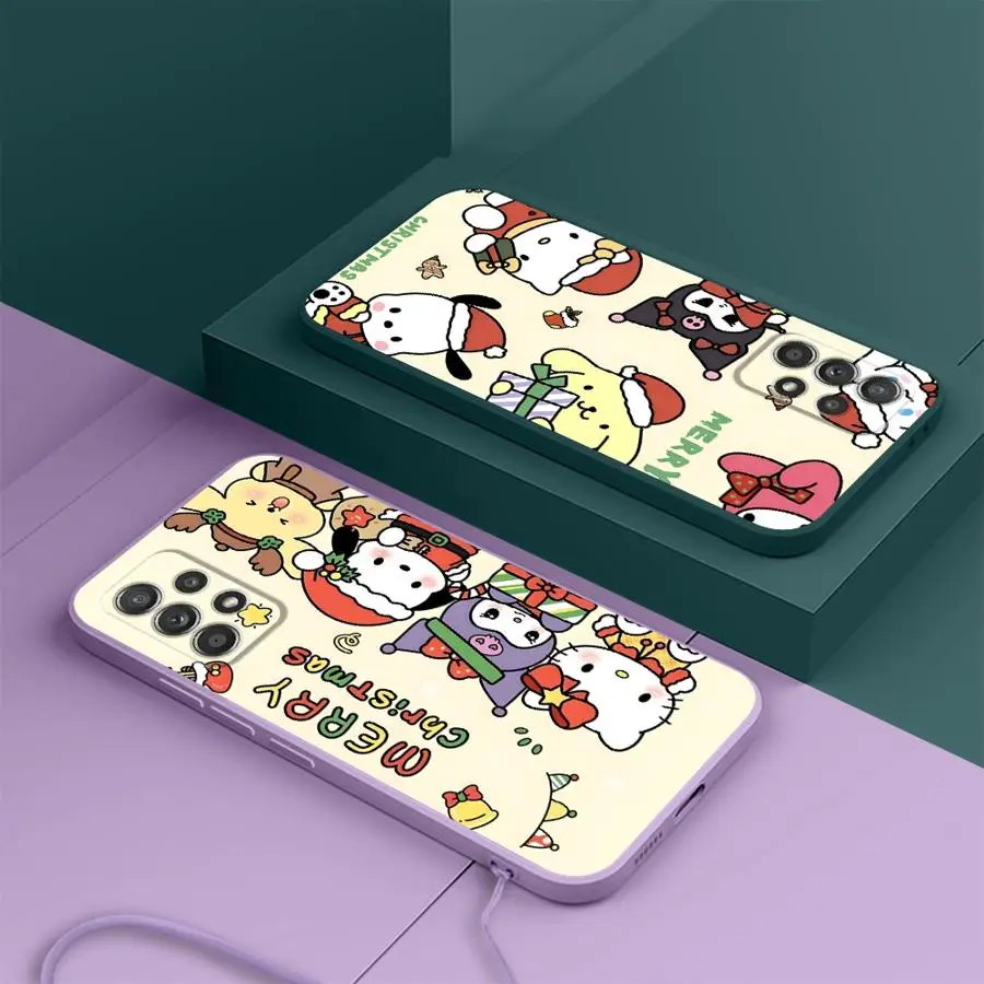 Funda navideña con bonito personaje para Samsung Galaxy A24 A16 A11 A12 A36 A26 A34 A35 A51 A15 A13 A14 A22 A52 funda blanda - imagen 3