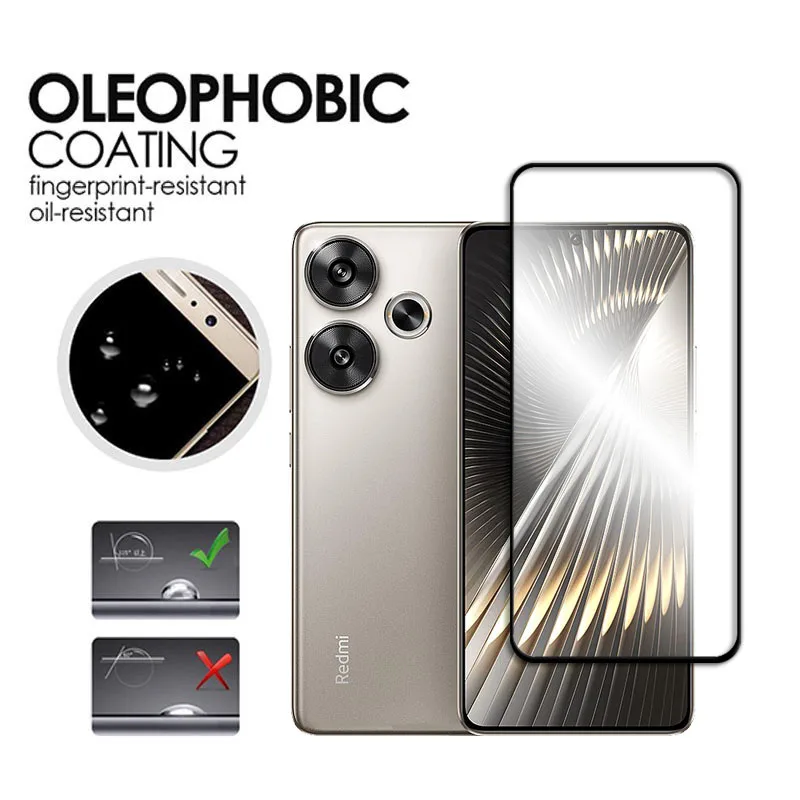 Protector de pantalla de vidrio templado para Xiaomi Redmi Turbo 3, película frontal para cámara