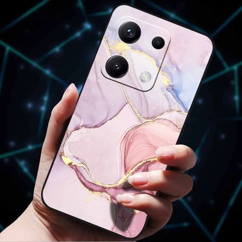 Para Redmi Note 14S 4G funda 6,67 "mármol suave TPU silicona a prueba de golpes contraportada para Xiaomi Redmi Note 14S funda protectora - imagen 3