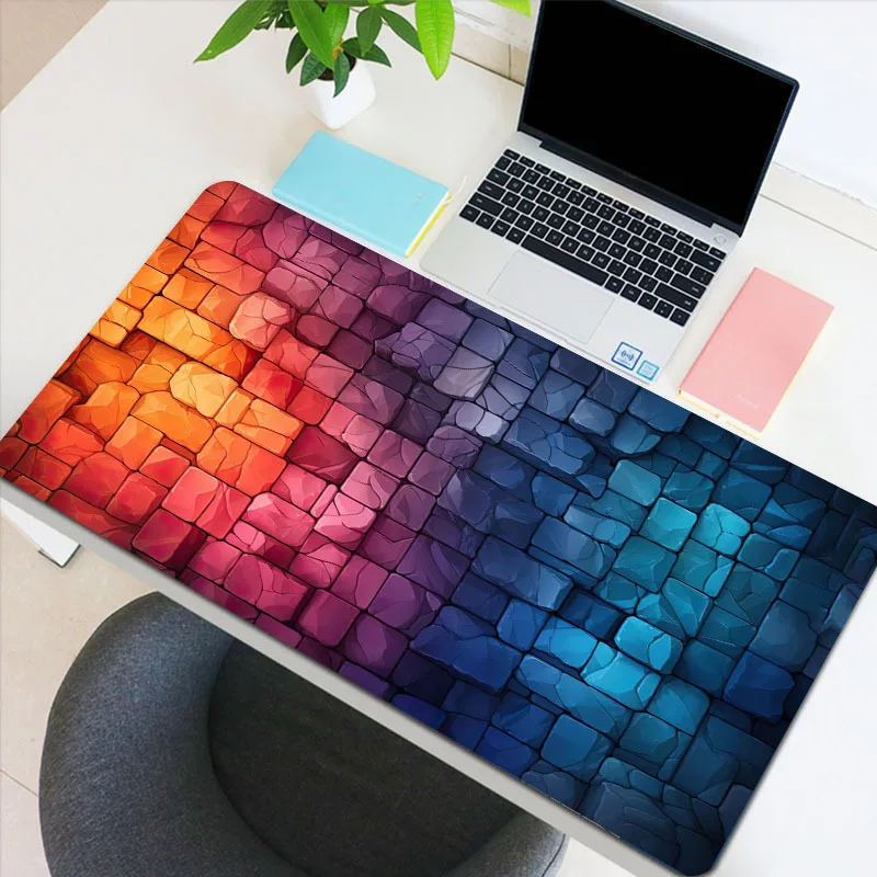 Alfombrilla de ratón grande para juegos de piedra fluorescente, alfombrilla de escritorio de goma antideslizante para teclado de ordenador y ratón, accesorios de oficina para juegos de escritorio - imagen 4