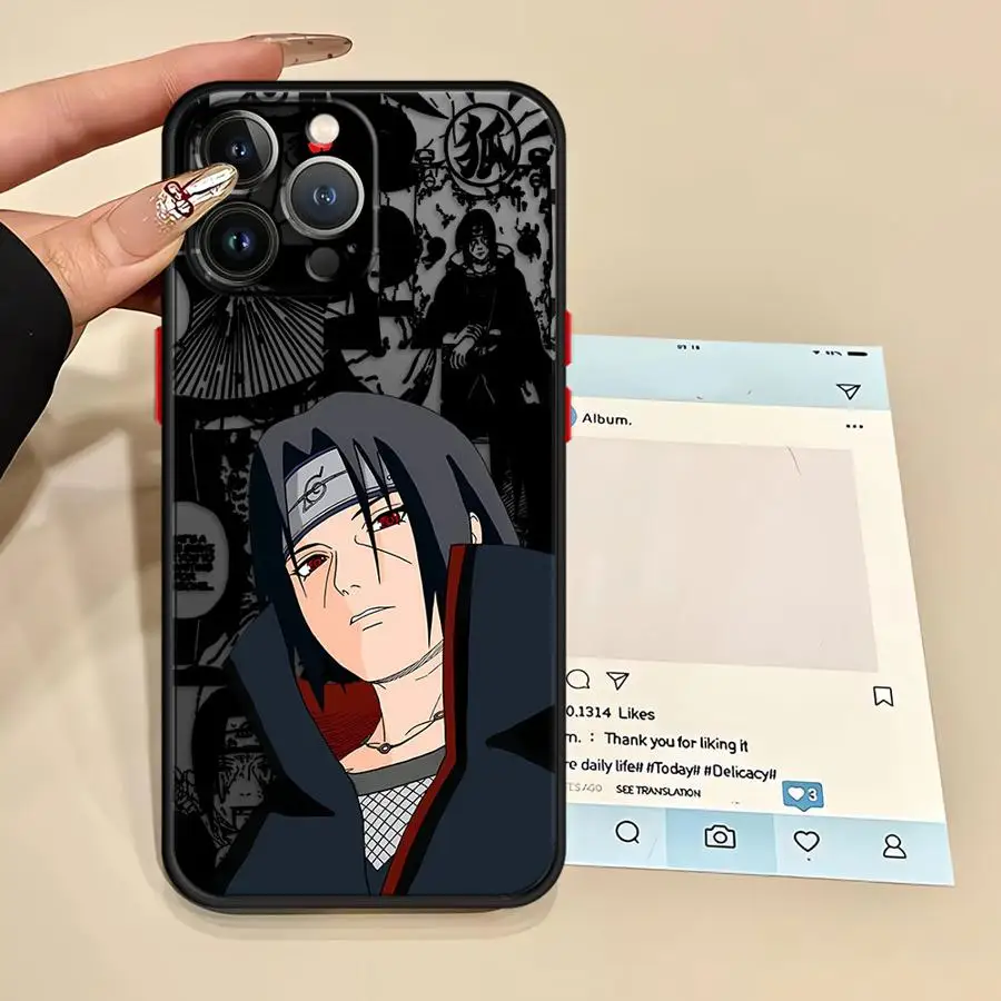Funda de teléfono suave para Apple iPhone 13 Pro 7 8 SE XS X 16e 11 Pro Max 16 Pro 6s 14 SE XR 12 Mini 15 Pro Max N-Narutos Uchiha - imagen 2