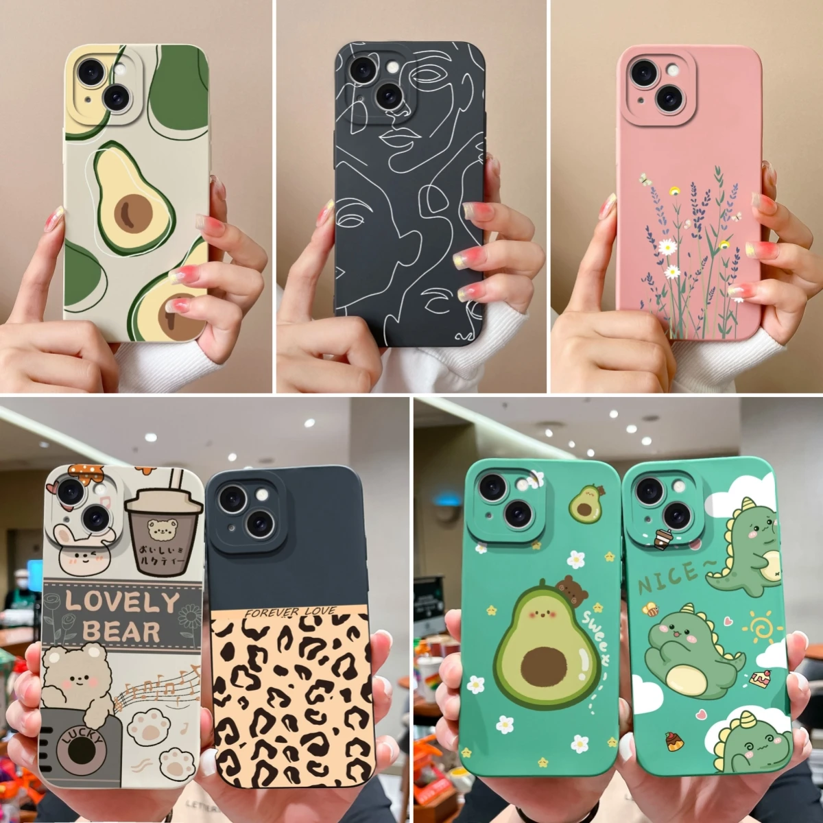 Funda de teléfono para Apple iPhone 15 Pro Max Plus, suave y lisa silicona líquida, antideslizante, cobertura completa, parachoques