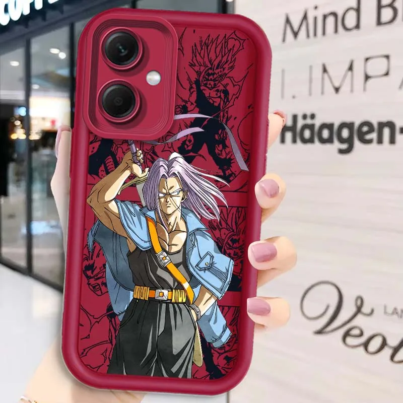 D-Dragon Ball Trunks Anime para Redmi Note 14 13 12 11 13R 12R 12T 11T Pro Plus cubierta de la caja del teléfono de la escalera del ojo - imagen 5