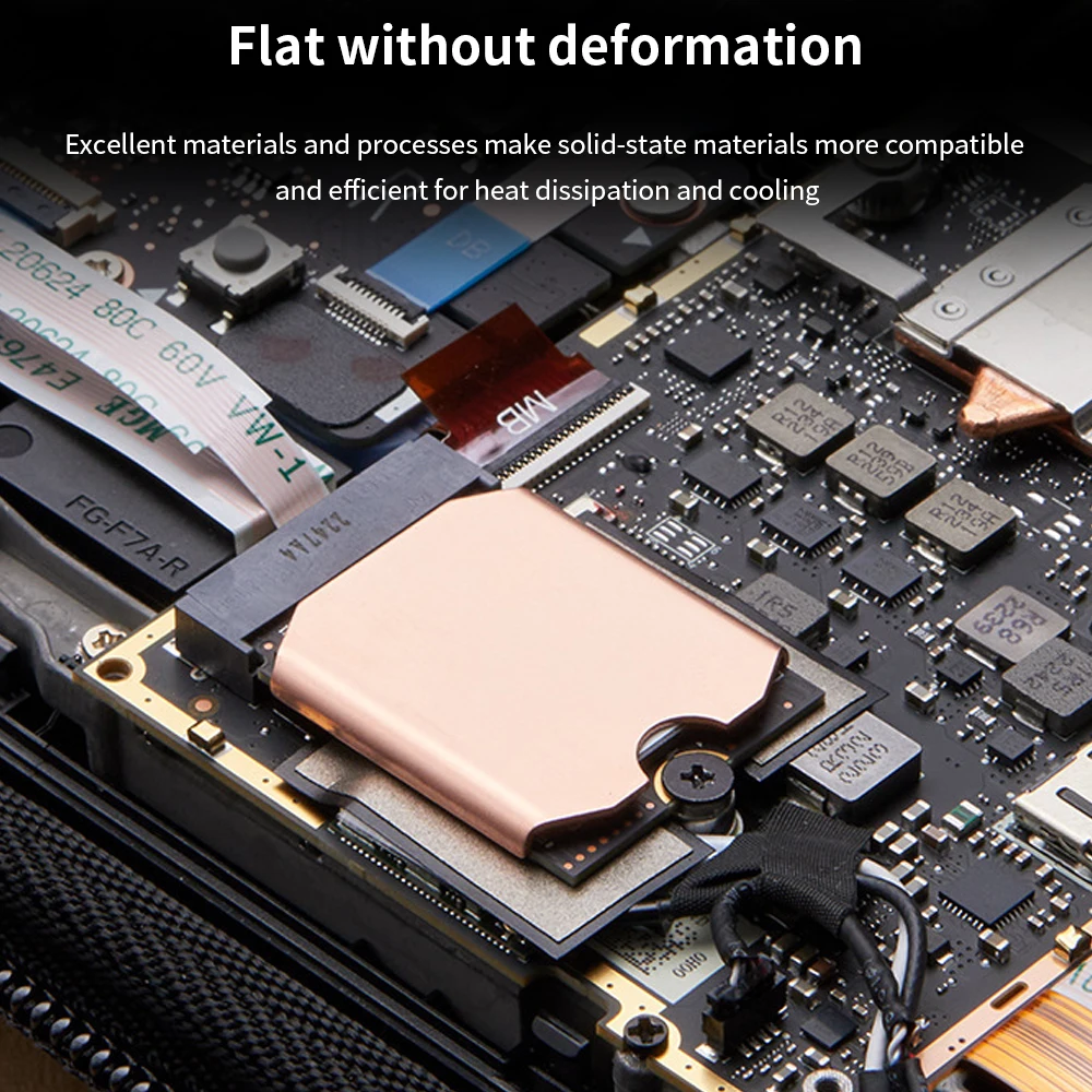 Disipador de calor TISHRIC M.2 SSD M2 2230 NVME NGFF disco de estado sólido disipador de calor de cobre puro/grafeno radiador de refrigeración delgado para escritorio - imagen 3