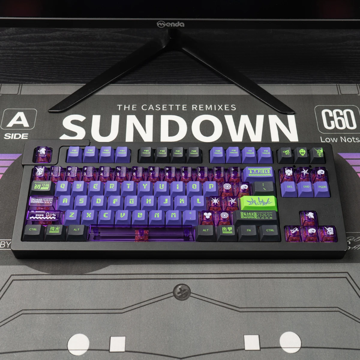 GMK Clones Mecha-01 teclas EVA 188 teclas brillantes a través de teclas de PC PBT teclas sub teñidas de perfil de cereza para teclado mecánico - imagen 3