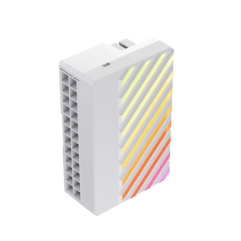 Adaptador ATX TEUCER ARGB de 24 pines 90 °   Adaptador convertidor de 24 pines adecuado para fuente de alimentación de placa base 24PlN - imagen 4