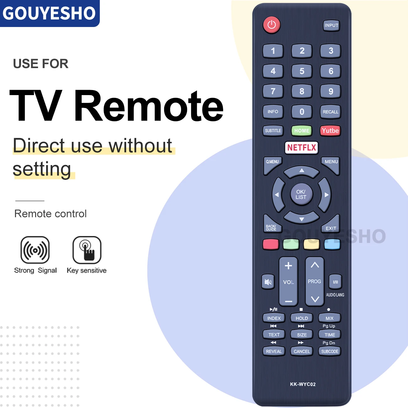 Mando a distancia de KK-WYC02 para Smart TV, Control remoto para KONKA, HYUNDAI, Seiki, Atvio, Sanyo, Speler, GHIA, DYON, max40, nuevo - imagen 2