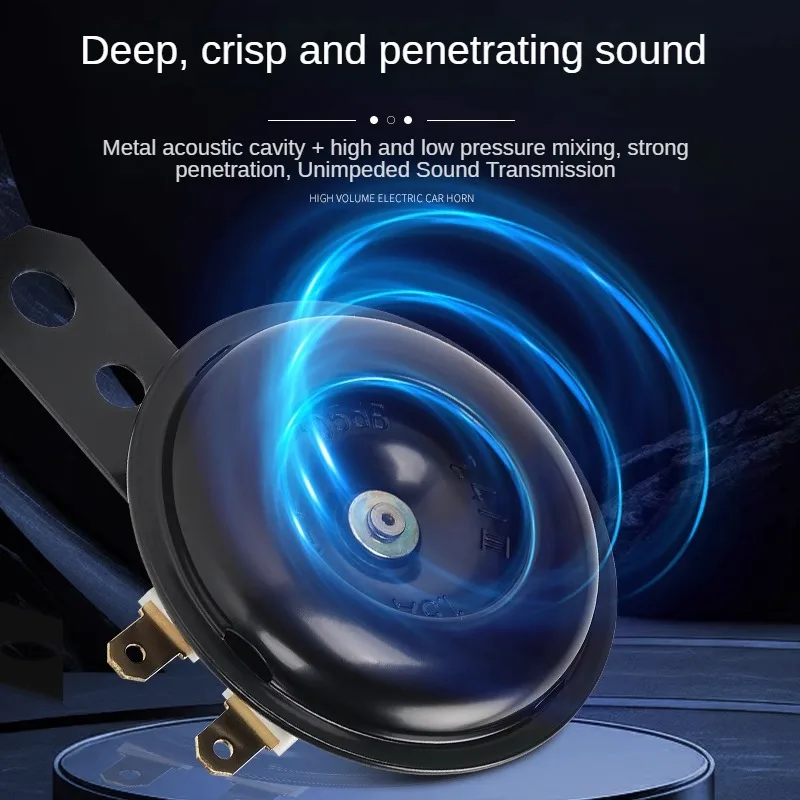 Bocina eléctrica Universal para motocicleta, resistente al agua, 105DB, 12V, 24V, Motor, Scooter, sonido fuerte, altavoz modificado - imagen 3