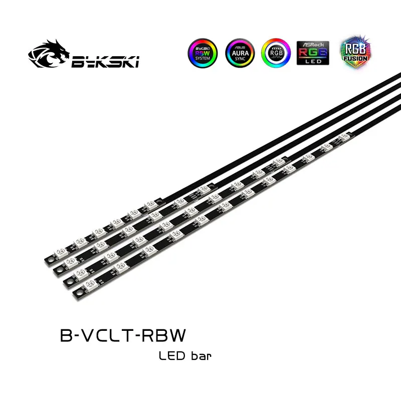 Tira LED RGB de repuesto de 20cm solo para CPU Bykski/bloque de agua GPU modificar/12V RGB 4PIN o 5V RBW cabezal de 3 pines a AURA SYNC/B-VCLT-RBW - imagen 2
