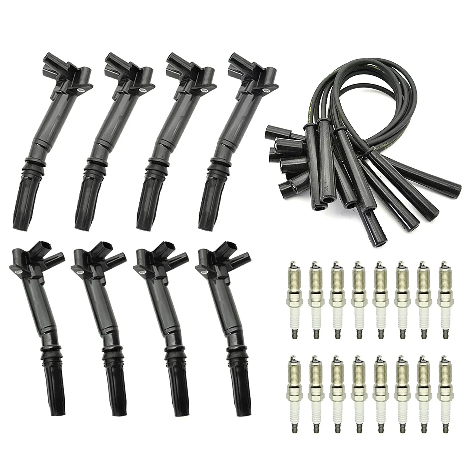 Kit de bujías de bobina de encendido de coche, accesorios de repuesto para Ford F-150, F-250, AL3Z12029B, UF631, UF639, 8 unids/set
