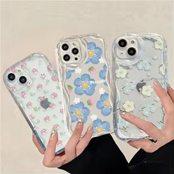 Funda de teléfono para OPPO Reno 11 5G 11F Reno 7 4G 8 11 Pro 8T 5 6 Lite A38 A18 A58 A78 A79 A98 5G Fresh Small PInk Blue Flower Cover